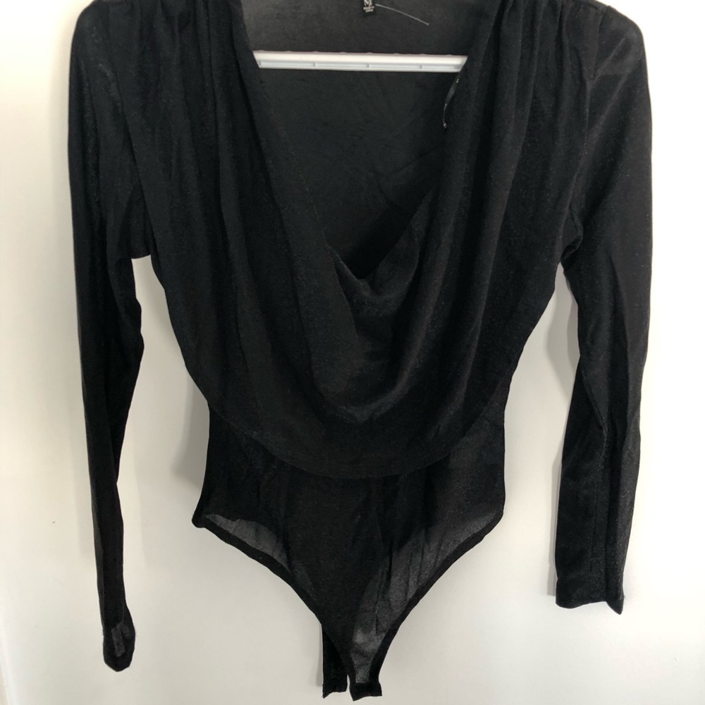 Symphony Black Long Sleeve Bodysuit
